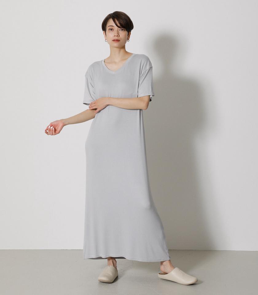 T/H HALF SLEEVE PADDED DRESS/T/Hハーフスリーブパッドドレス