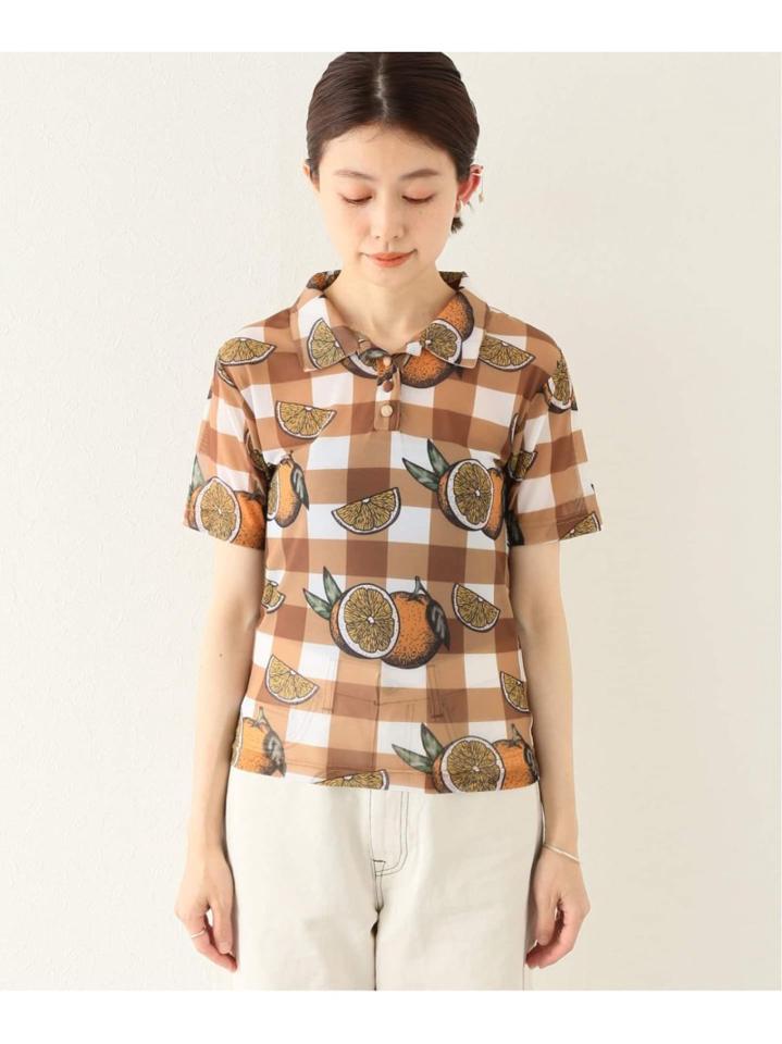 【COLIN LOCASCIO/コリン・ロカシオ】 POLLY POLO MESH TOP:カットソー