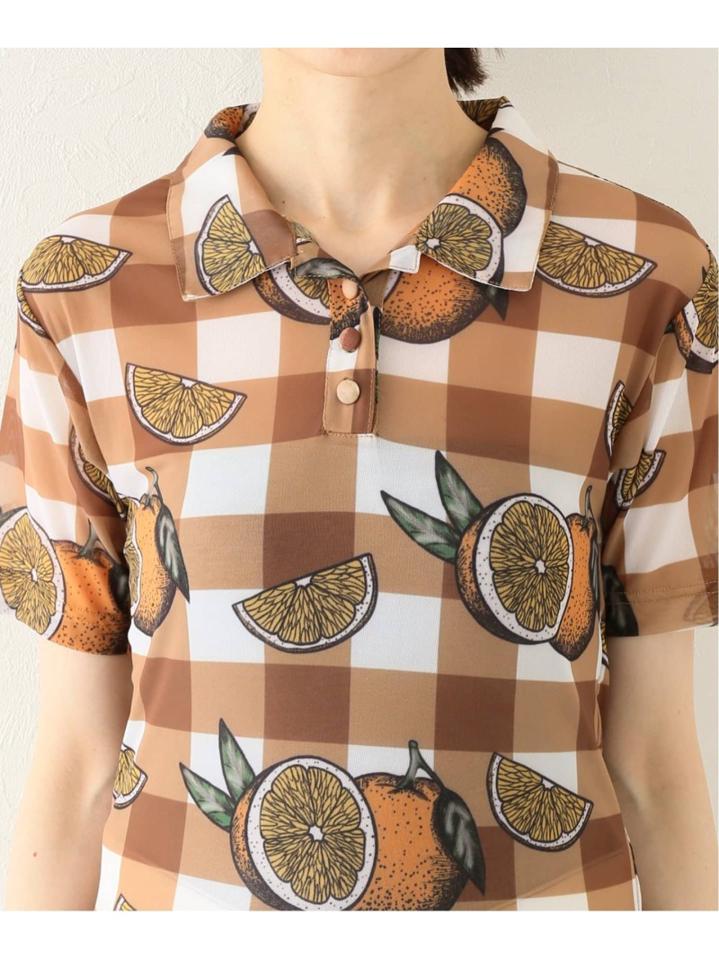 【COLIN LOCASCIO/コリン・ロカシオ】 POLLY POLO MESH TOP:カットソー