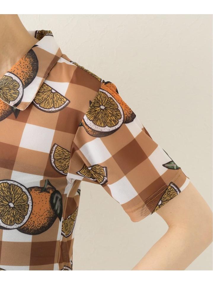 【COLIN LOCASCIO/コリン・ロカシオ】 POLLY POLO MESH TOP:カットソー