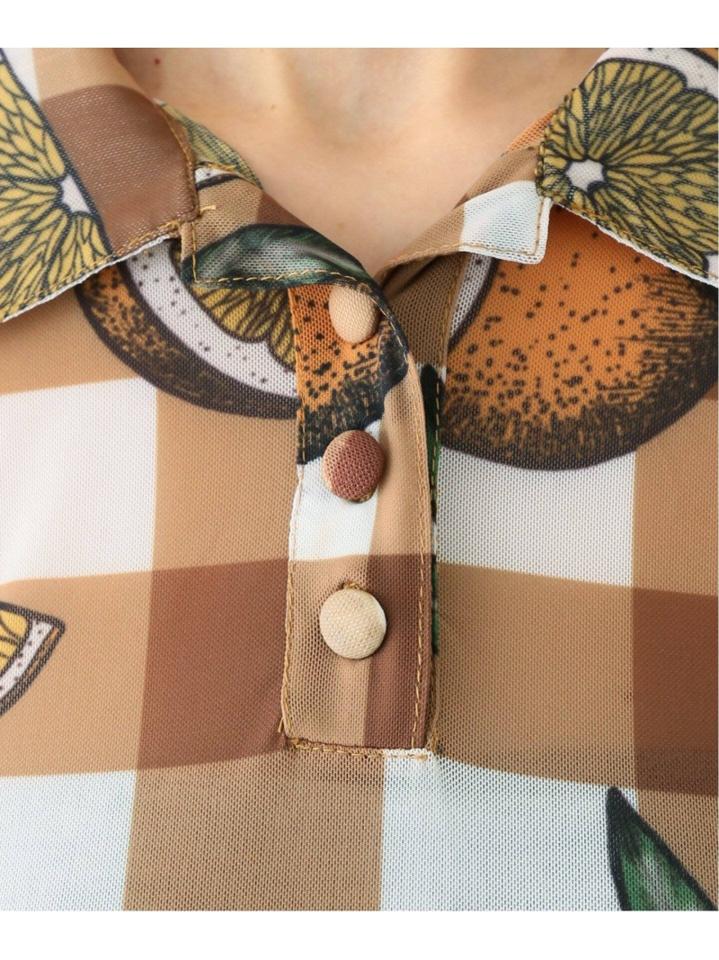 【COLIN LOCASCIO/コリン・ロカシオ】 POLLY POLO MESH TOP:カットソー