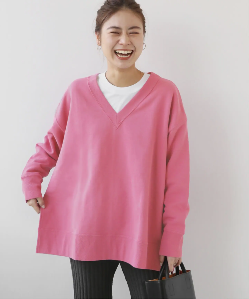 Vネックサイドスリットスウェット◆（JOURNAL STANDARD relume）