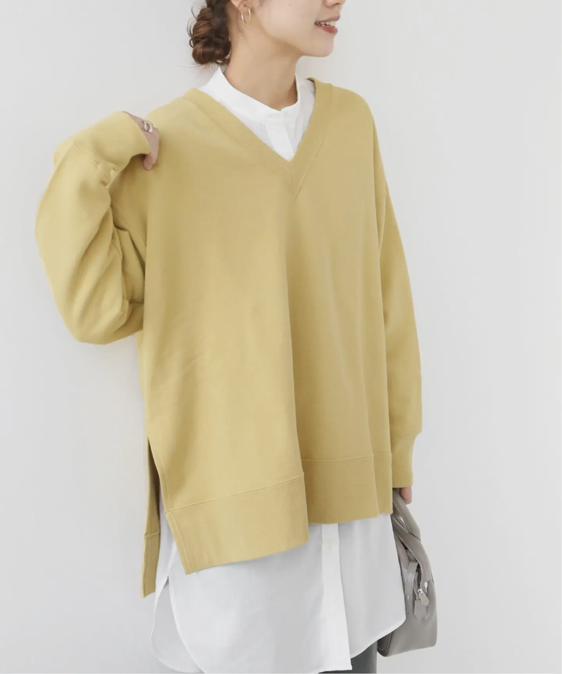 Vネックサイドスリットスウェット◆（JOURNAL STANDARD relume）
