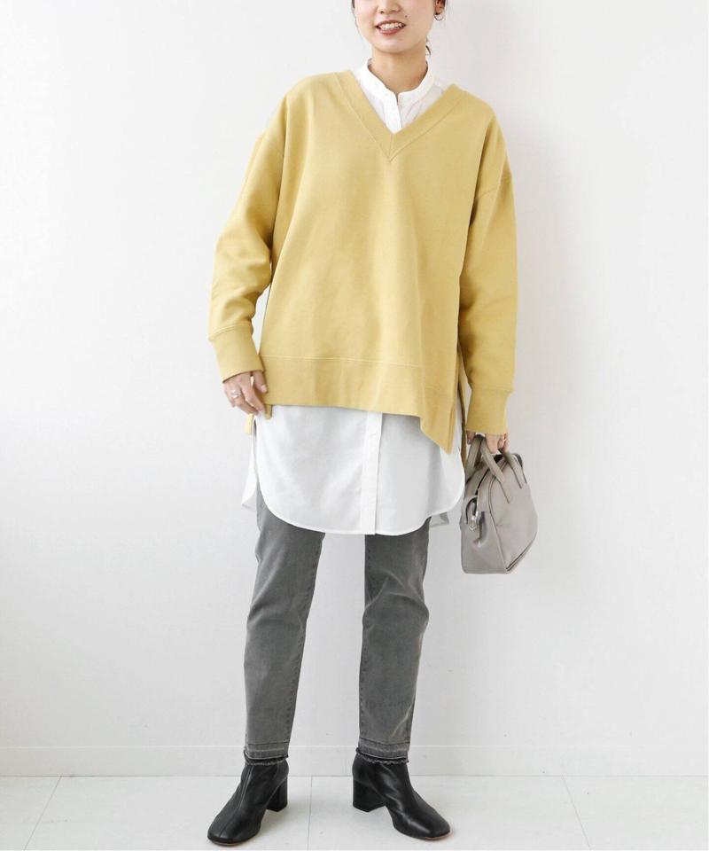 Vネックサイドスリットスウェット◆（JOURNAL STANDARD relume）