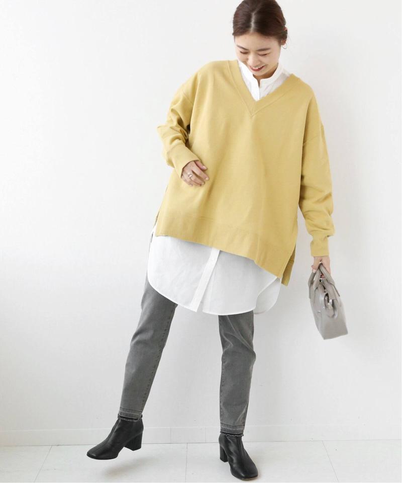 Vネックサイドスリットスウェット◆（JOURNAL STANDARD relume）