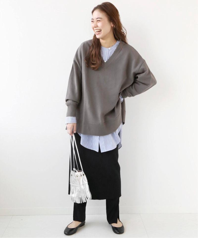 Vネックサイドスリットスウェット◆（JOURNAL STANDARD relume）