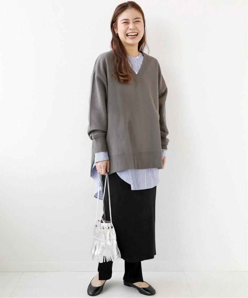Vネックサイドスリットスウェット◆（JOURNAL STANDARD relume）