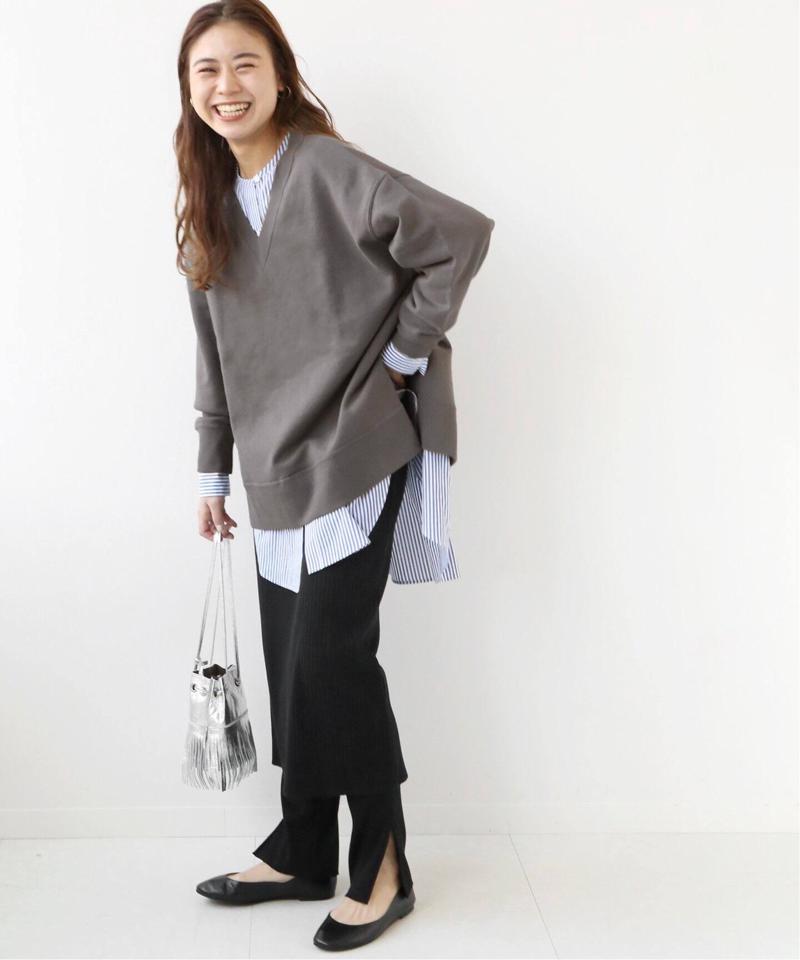 Vネックサイドスリットスウェット◆（JOURNAL STANDARD relume）