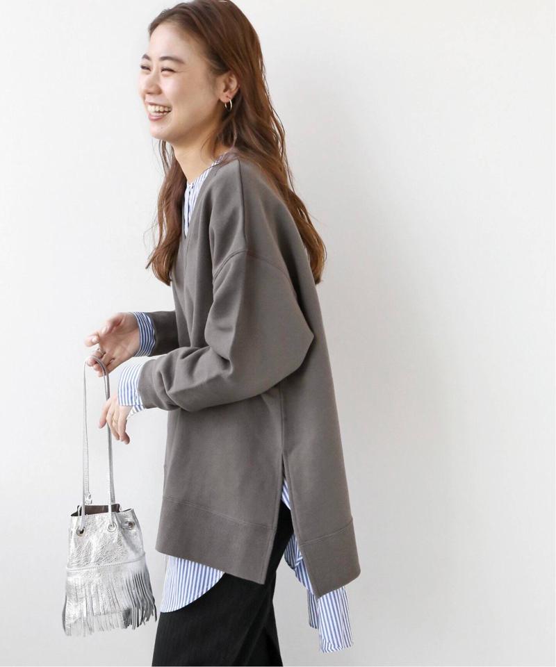 Vネックサイドスリットスウェット◆（JOURNAL STANDARD relume）