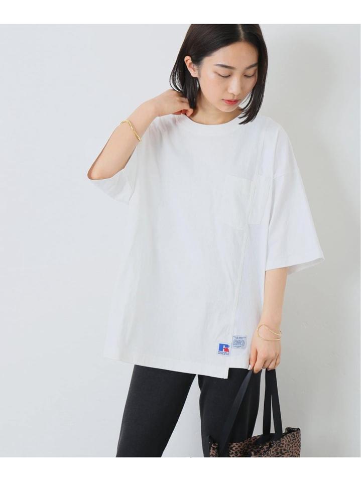 【RUSSELL ATHLETIC】 COLLAGE WORK JERSEY POC:Tシャツ◆（JOURNAL STANDARD L'ESSAGE）