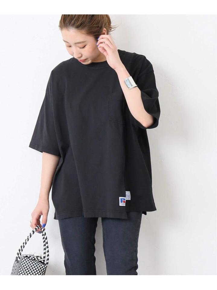 【RUSSELL ATHLETIC】 COLLAGE WORK JERSEY POC:Tシャツ◆（JOURNAL STANDARD L'ESSAGE）