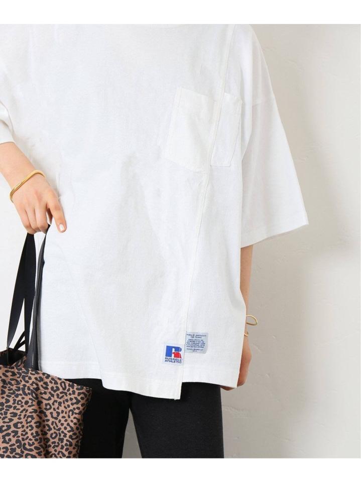 【RUSSELL ATHLETIC】 COLLAGE WORK JERSEY POC:Tシャツ◆（JOURNAL STANDARD L'ESSAGE）