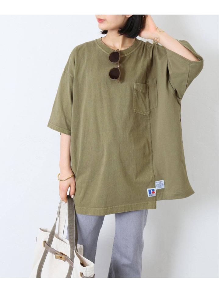 【RUSSELL ATHLETIC】 COLLAGE WORK JERSEY POC:Tシャツ◆（JOURNAL STANDARD L'ESSAGE）
