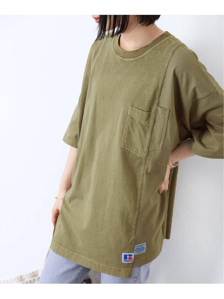 【RUSSELL ATHLETIC】 COLLAGE WORK JERSEY POC:Tシャツ◆（JOURNAL STANDARD L'ESSAGE）