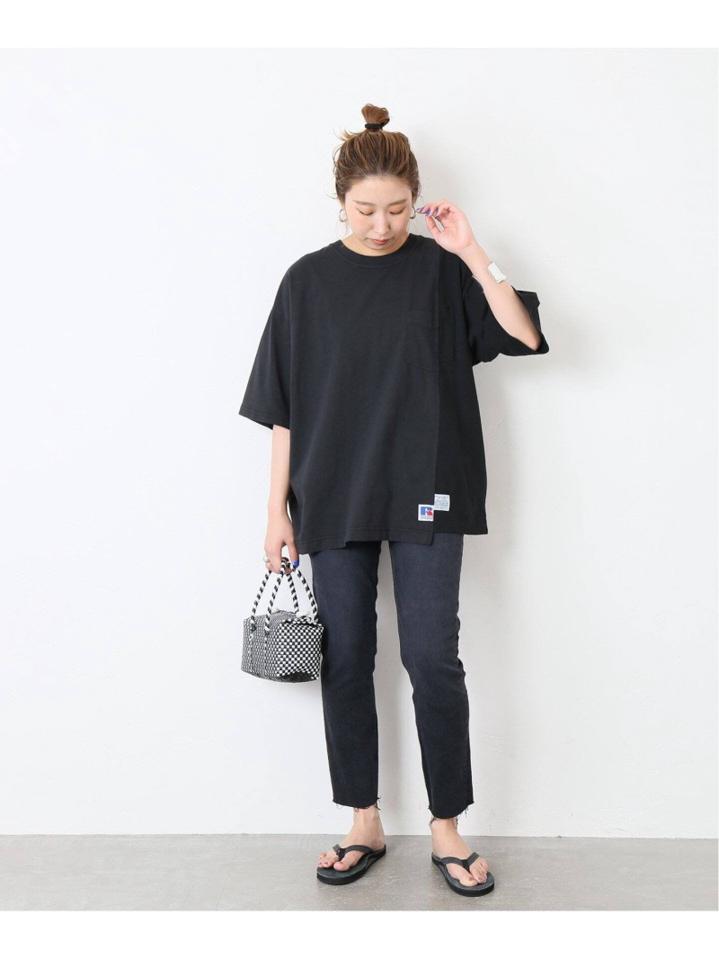 【RUSSELL ATHLETIC】 COLLAGE WORK JERSEY POC:Tシャツ◆（JOURNAL STANDARD L'ESSAGE）