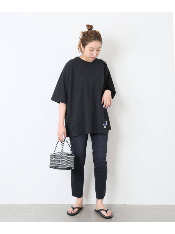 【RUSSELL ATHLETIC】 COLLAGE WORK JERSEY POC:Tシャツ◆（JOURNAL STANDARD L'ESSAGE）