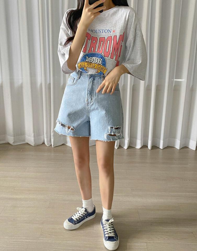 SONYUNARA(ソニョナラ)1986レタリング半袖Tシャツ【5/24up_ka】韓国 韓国ファッション　Tシャツ　半袖　プリント　オーバーサイズ　ビンテージ　レディース ファッション【5】