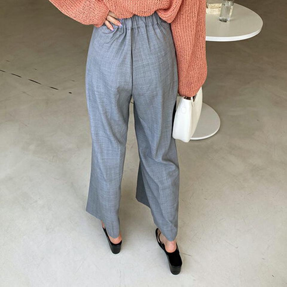 フラップツータックパンツ・全4色・b68545 レディース 【pt】 パンツ ズボン ロングパンツ タック 単色 無地 シンプル カジュアル ラフ 春 夏 韓国 ファッション ハイホリHIHOLLI