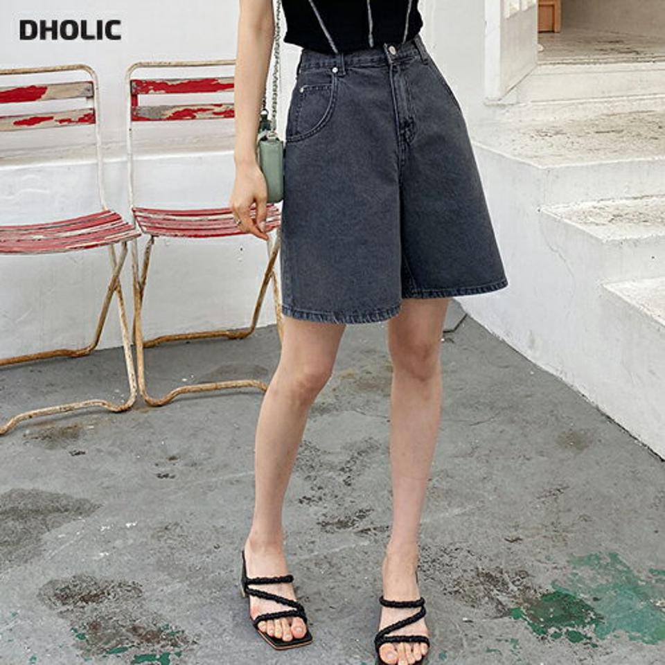 ハーフデニムパンツ・全2色・t57490 レディース 【pt】 韓国 ファッション ボトムス ショート ショートパンツ 美脚 スリム 5分丈 デニム ハイウエスト 足長 体型カーバー 細身 ワイド ルーズ ゆったり 夏 春