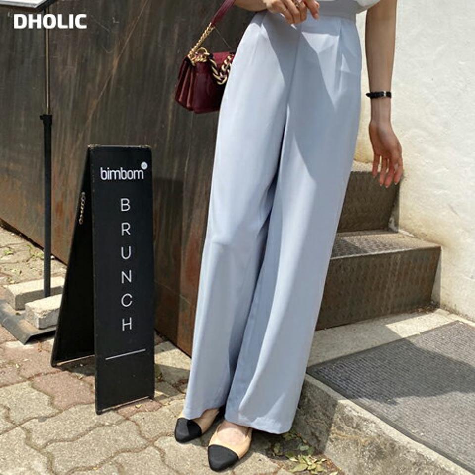 【全品10%OFF】バックゴムワイドスラックス・全4色・t57471 レディース 【pt】【韓国 ファッション ボトムス ロング ロングパンツ スラックス ワイド カジュアルオフィス ルーズ 足長 ストレート 大人 10分丈 体型カーバー 細身 夏 春】