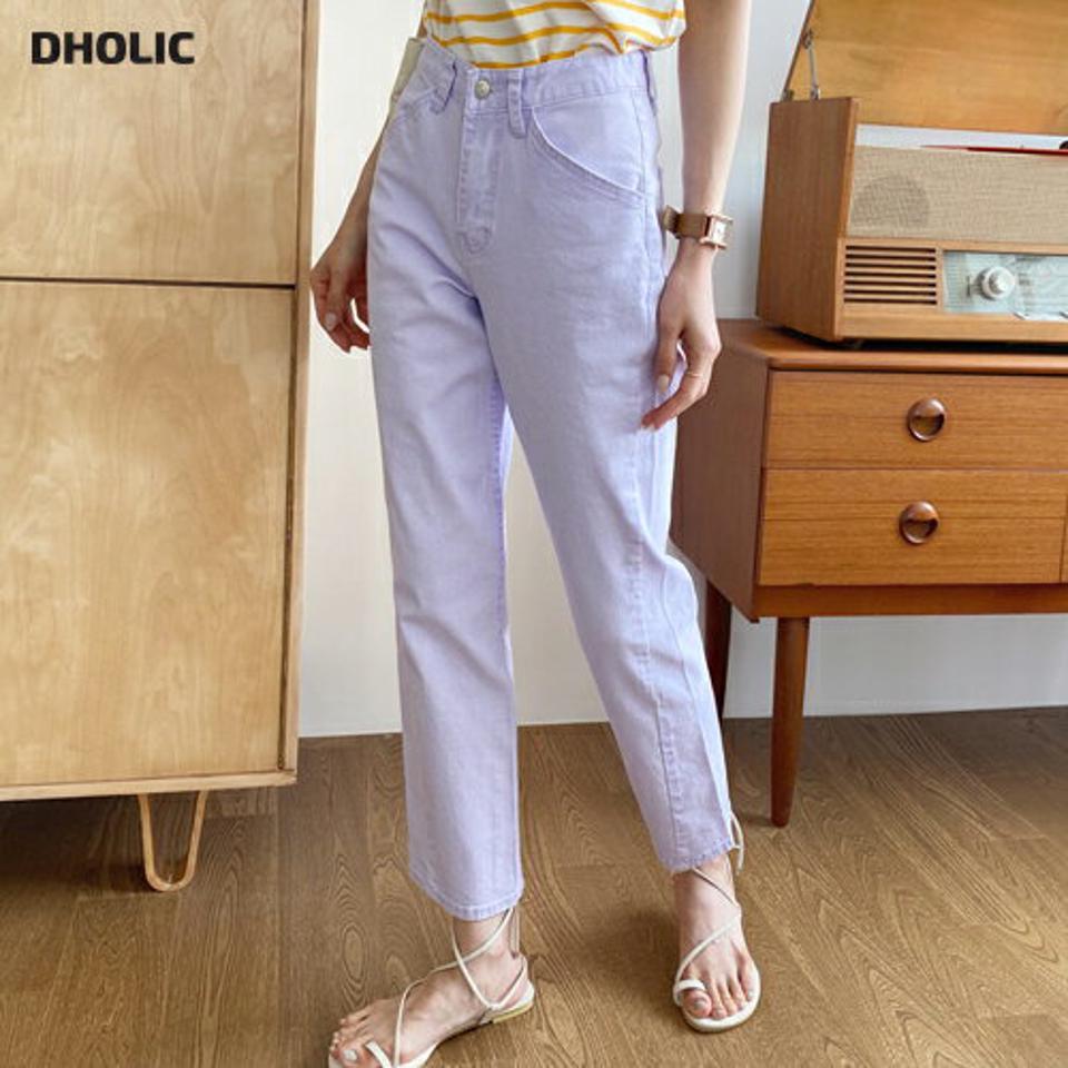 クロップドストレートパンツ・全4色・t57468 レディース 【pt】 韓国 ファッション ボトムス ロング ロングパンツ 美脚 スリム フィット デイリー 足長 ストレート 大人 10分丈 体型カーバー 細身 夏 春