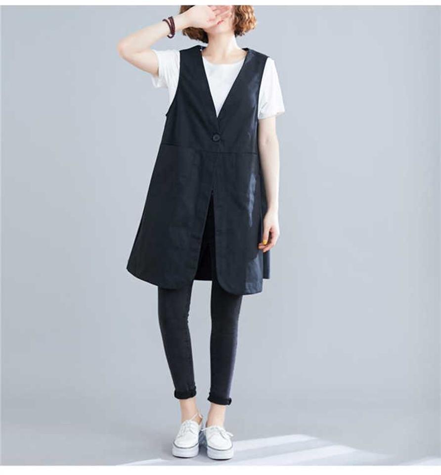 ベスト レディース ノースリーブ ロングジレ リネン 綿麻風 トレンチベスト 無地 ジレンチ トップス ロングベスト ロング レディース ジレ 春 秋 夏 大きいサイズ ゆったり 大人 OL 通勤　20代 30代 40代　ボタン付き vネック