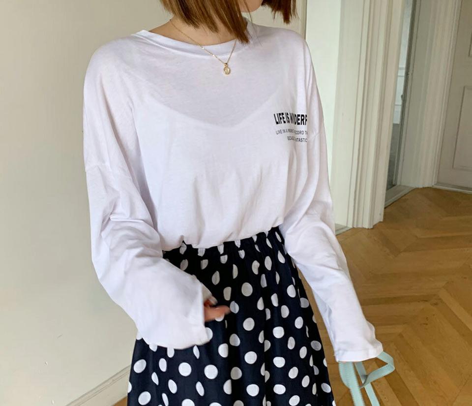 レタリングコットンTシャツ・全4色・t62138 レディース 【tops】【韓国 ファッション トップス Tシャツ 半袖 デイリー ボクシー レタリング ルーズ プリント ロゴ ラウンドネック ゆったり 体型カーバー カジュアル 細身 夏 春】