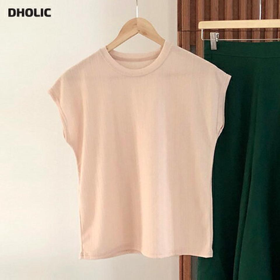 【全品10%OFF】フレンチスリーブリブTシャツ・全4色・b68772 レディース 【tops】【トップス フレンチスリーブ ショートスリーブ Tシャツ 単色 無地 シンプル ベーシック カジュアル ラフ 春 夏 韓国 ファッション】【ハイホリHIHOLLI】
