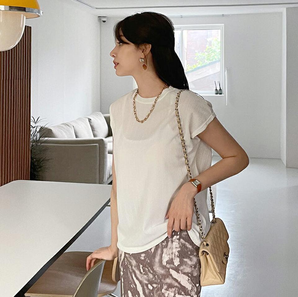 【全品10%OFF】フレンチスリーブリブTシャツ・全4色・b68772 レディース 【tops】【トップス フレンチスリーブ ショートスリーブ Tシャツ 単色 無地 シンプル ベーシック カジュアル ラフ 春 夏 韓国 ファッション】【ハイホリHIHOLLI】