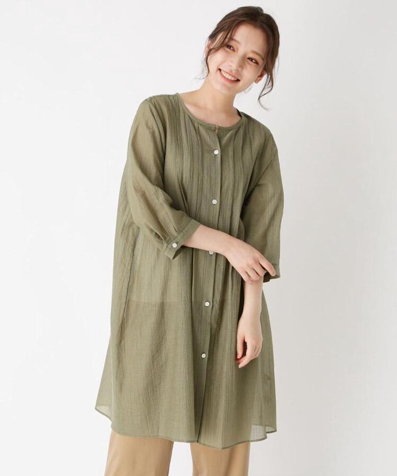 「Lサイズ」シアータックシャツワンピース