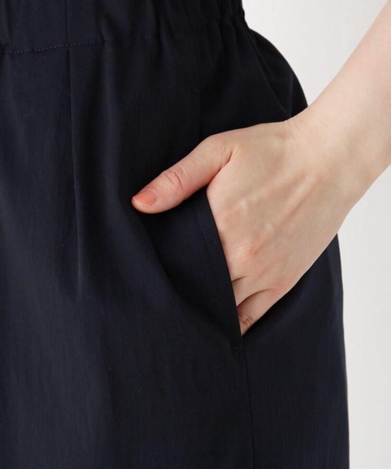 「Lサイズ」ストレッチサテンギャザーイージーパンツ