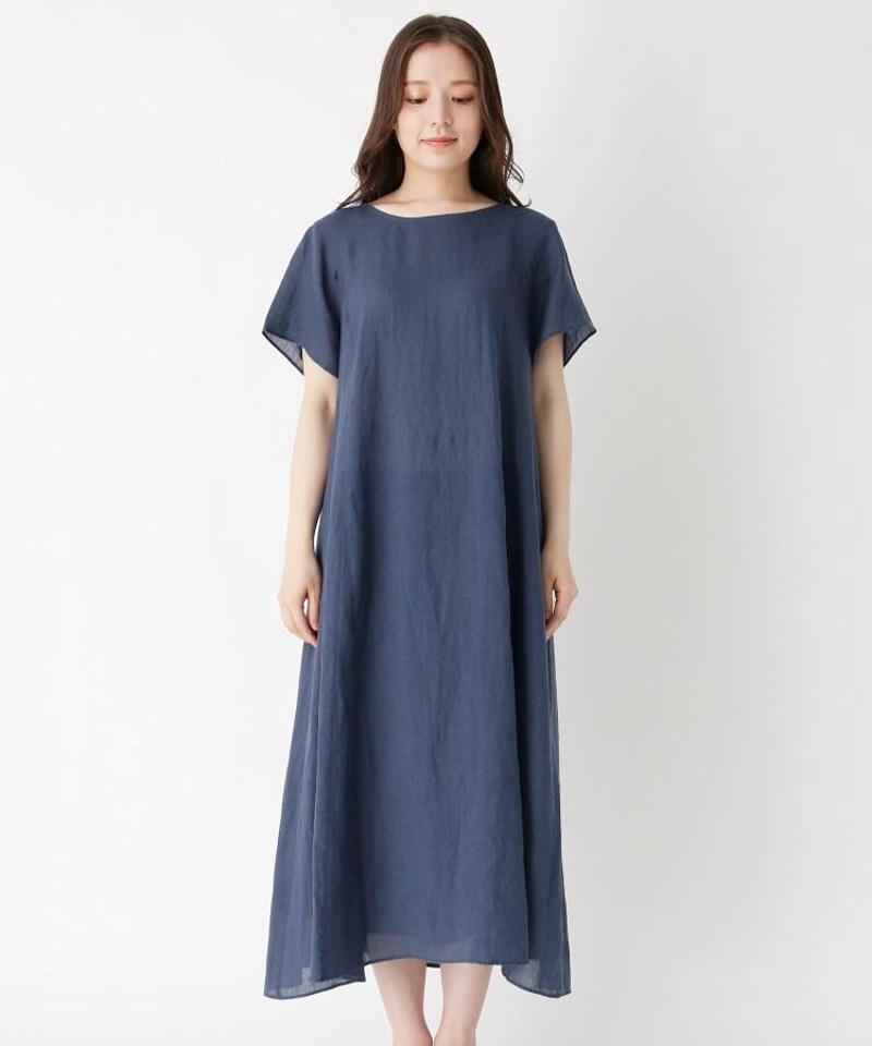 「Lサイズ」リネンフレアマキシワンピース