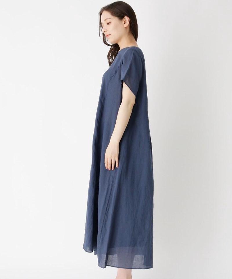 「Lサイズ」リネンフレアマキシワンピース