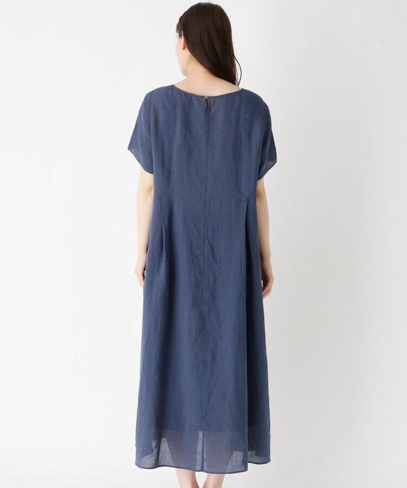 「Lサイズ」リネンフレアマキシワンピース