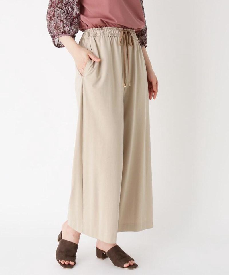 「Lサイズ」コンフォート天竺ワイドパンツ
