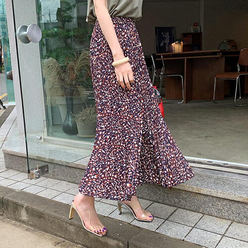 レオパードプリーツワイドパンツ・全4色・b68672 レディース 【pt】 パンツ ズボン ロングパンツ ワイド プリーツ レオパード ヒョウ柄 豹柄 アニマル スカンツ 大人 カジュアル 上品 春 夏 韓国 ファッション ハイホリHIHOLLI