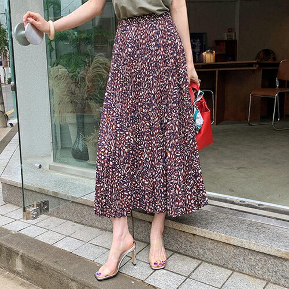 レオパードプリーツワイドパンツ・全4色・b68672 レディース 【pt】 パンツ ズボン ロングパンツ ワイド プリーツ レオパード ヒョウ柄 豹柄 アニマル スカンツ 大人 カジュアル 上品 春 夏 韓国 ファッション ハイホリHIHOLLI