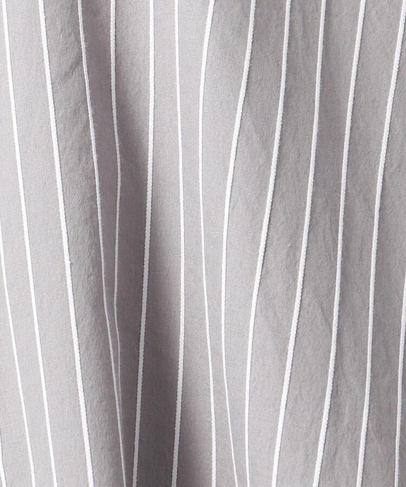 【洗える】ストライプ柄シャツワンピース