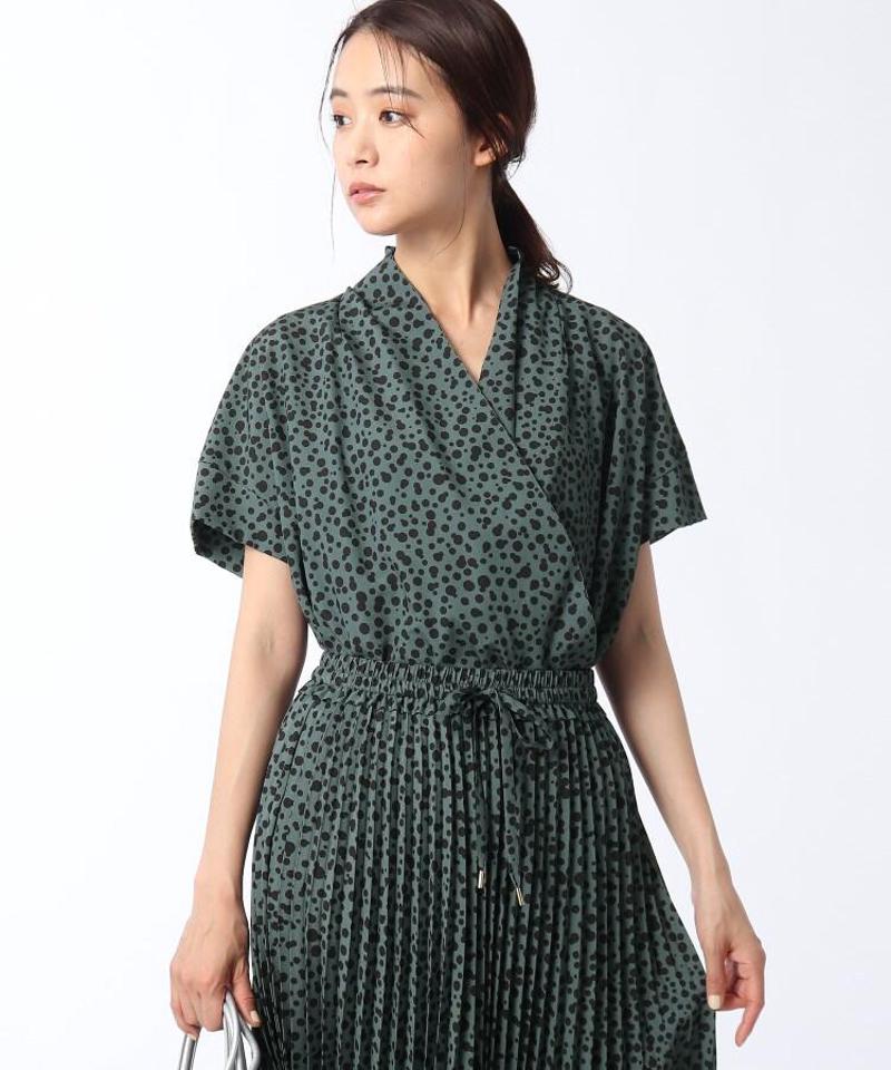 【洗える】Rattiナッツプリントブラウス