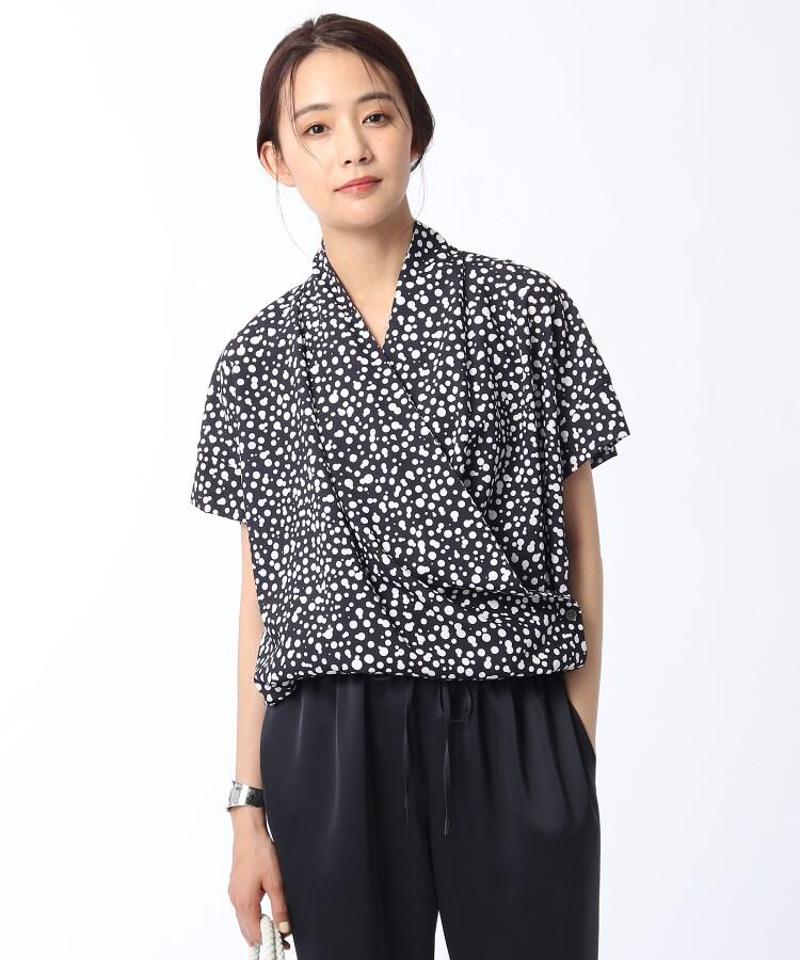 【洗える】Rattiナッツプリントブラウス