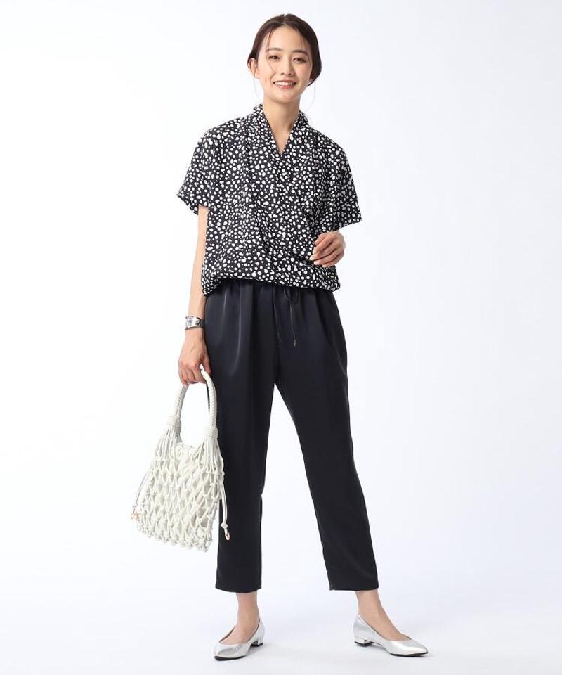 【洗える】Rattiナッツプリントブラウス