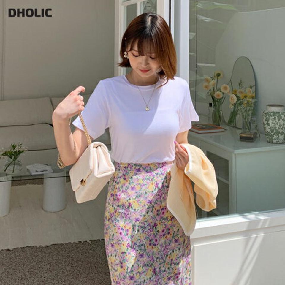 ソフトタッチラウンドTシャツ・全9色・t63872 レディース 【tops】 韓国 ファッション トップス Tシャツ 半袖 デイリー やわらかい ラウンドネック 無地 ベーシック カジュアル 細身 体型カーバー 夏 春