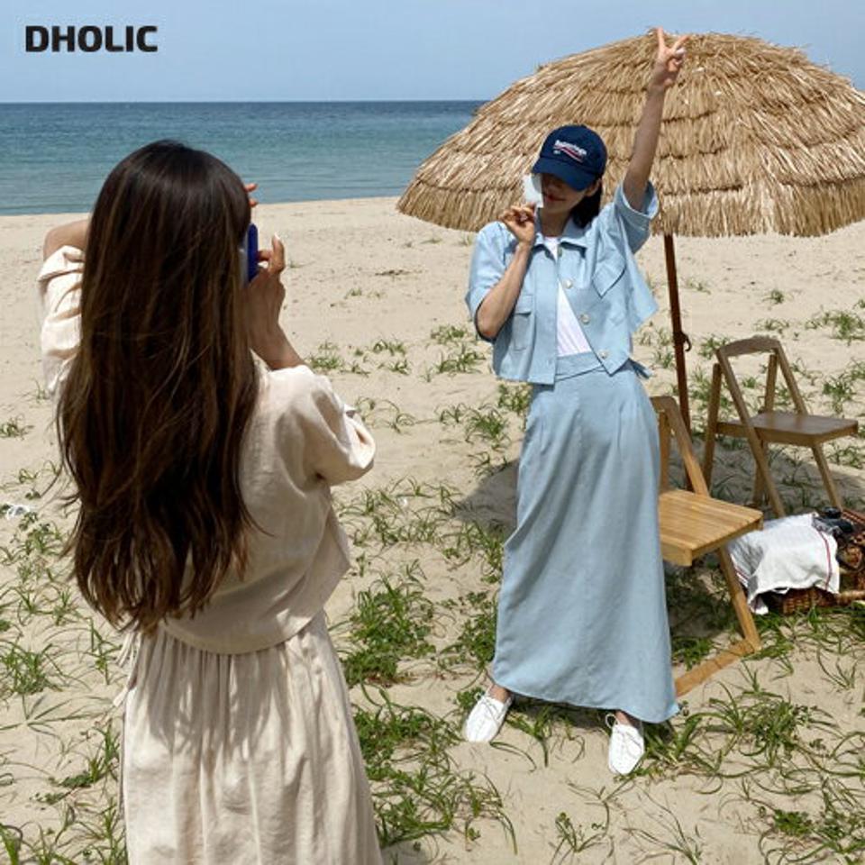 リネン混ポケットジャケット&リボンHラインスカートSET・全3色・b63917 レディース 【jk】 韓国 ファッション アウター ジャケット 半袖 セット モダン リネン カジュアル カジュアルジャケット スカート フェミニン オーバーサイズ 夏 春