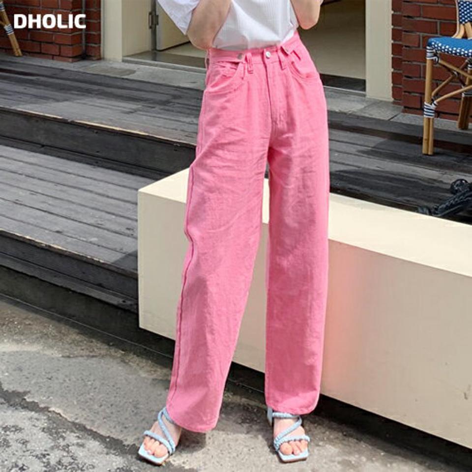 リネンウエストボタンパンツ・全3色・t62196 レディース 【pt】 韓国 ファッション ボトムス ロング ロングパンツ リネン ワイド スリム ハイウエスト 足長 ストレート ベルト 大人 10分丈 体型カーバー 細身 美脚 ロールアップ 夏 春