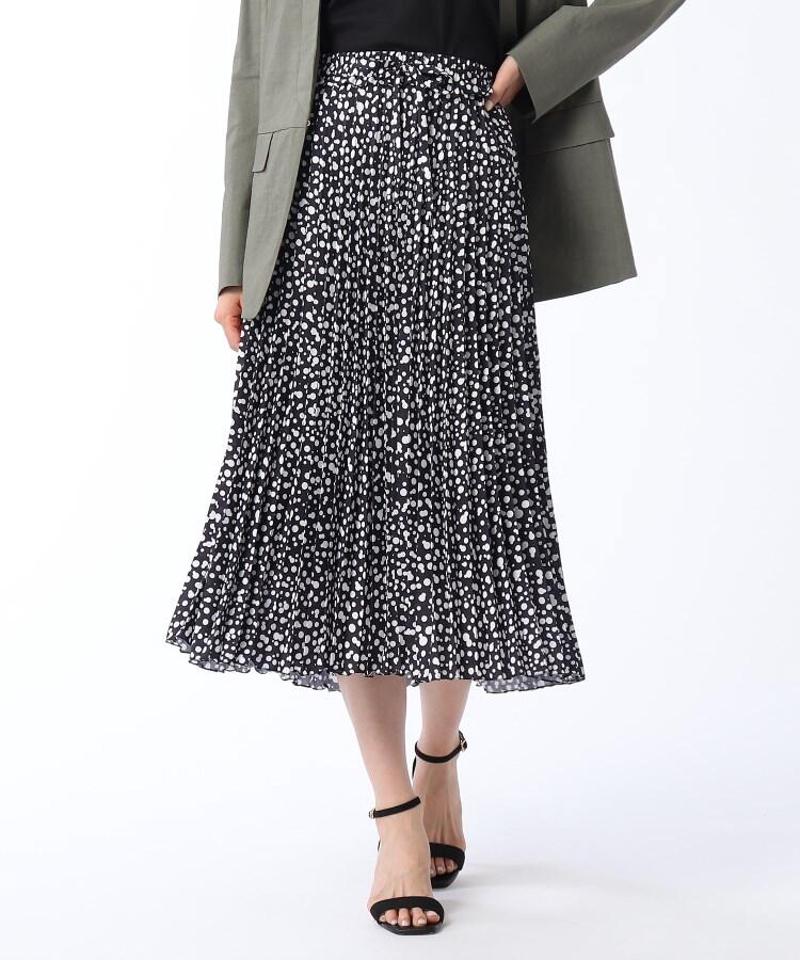 【洗える】Rattiナッツプリントプリーツスカート