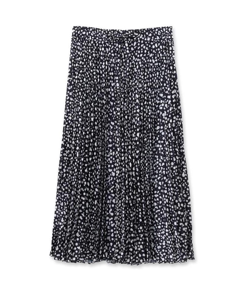 【洗える】Rattiナッツプリントプリーツスカート