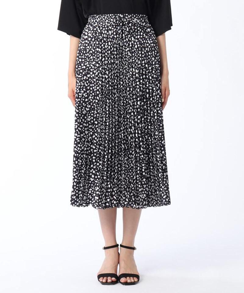 【洗える】Rattiナッツプリントプリーツスカート