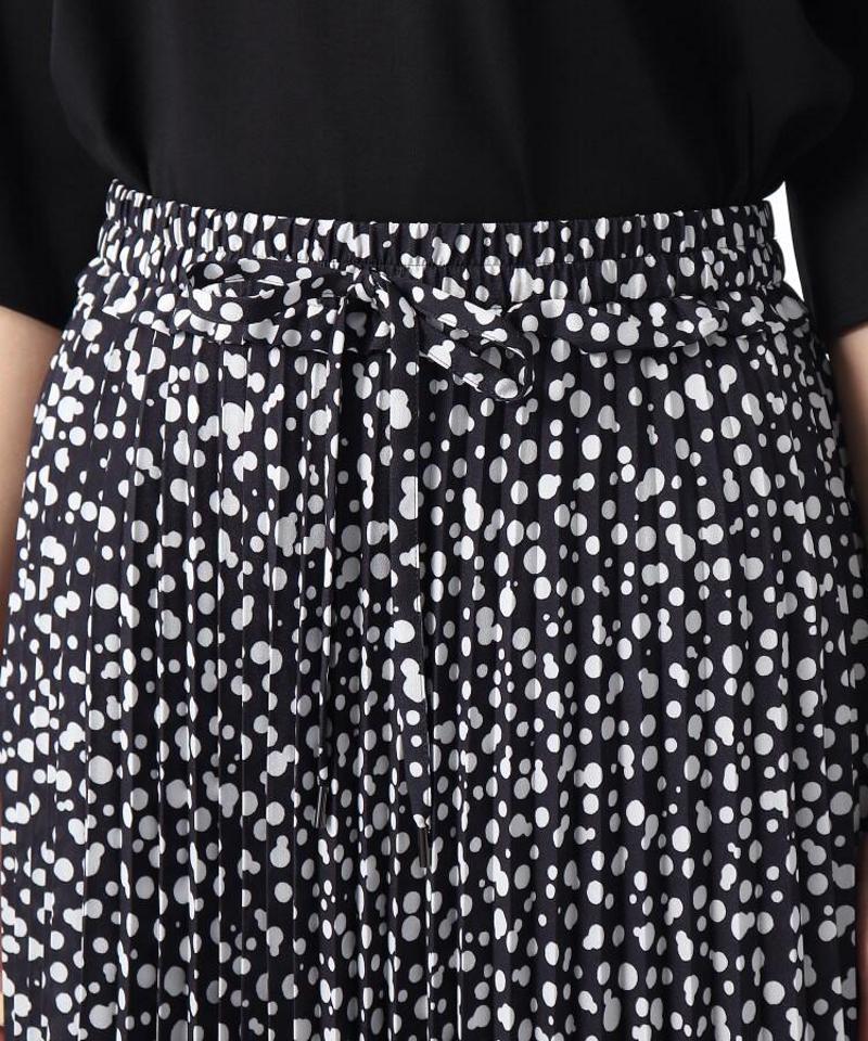 【洗える】Rattiナッツプリントプリーツスカート