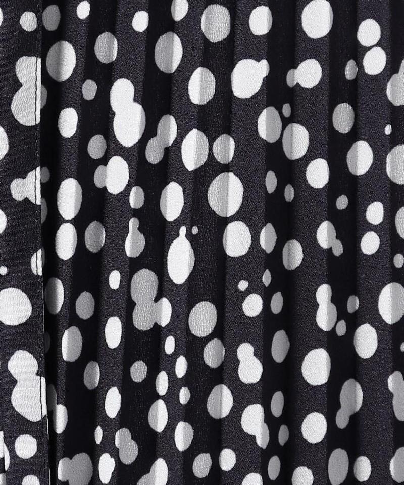 【洗える】Rattiナッツプリントプリーツスカート