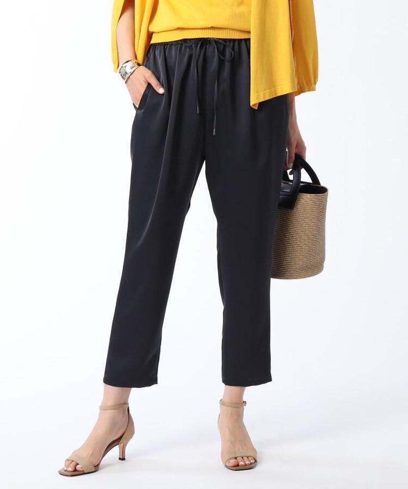 【洗える】プラムサテンイージーパンツ